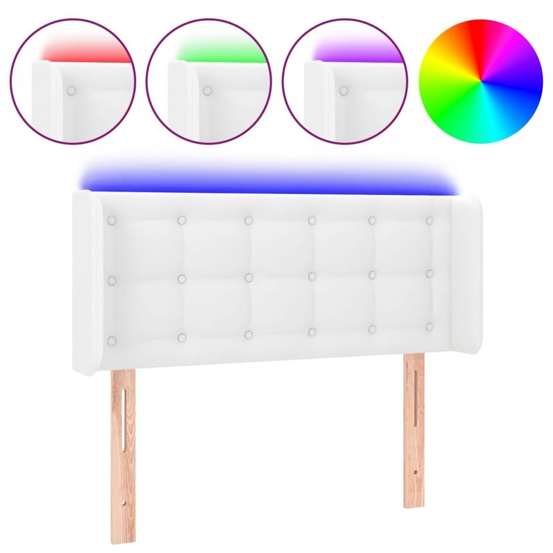 Testiera-a-LED-Bianca-147x16x78-88-cm-in-Similpelle