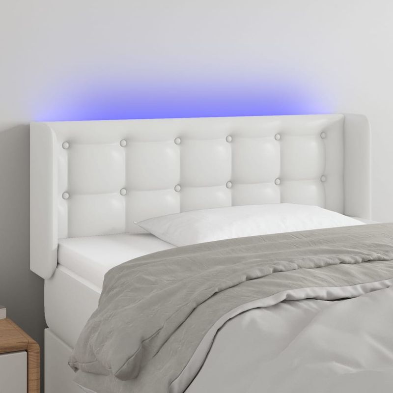 Testiera-a-LED-Bianca-147x16x78-88-cm-in-Similpelle
