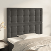 Testiera-2-pz-Grigio-Scuro-80x5x78-88-cm-in-Velluto