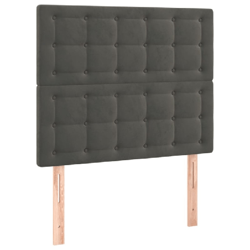 Testiera-2-pz-Grigio-Scuro-80x5x78-88-cm-in-Velluto