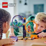 LEGO-City-Stuntz-60360-Sfida-Acrobatica--Anelli-Rotanti-Gare-per-1-o-2-Giocatori-con-Moto-Giocattolo-Giochi-per-Bambini