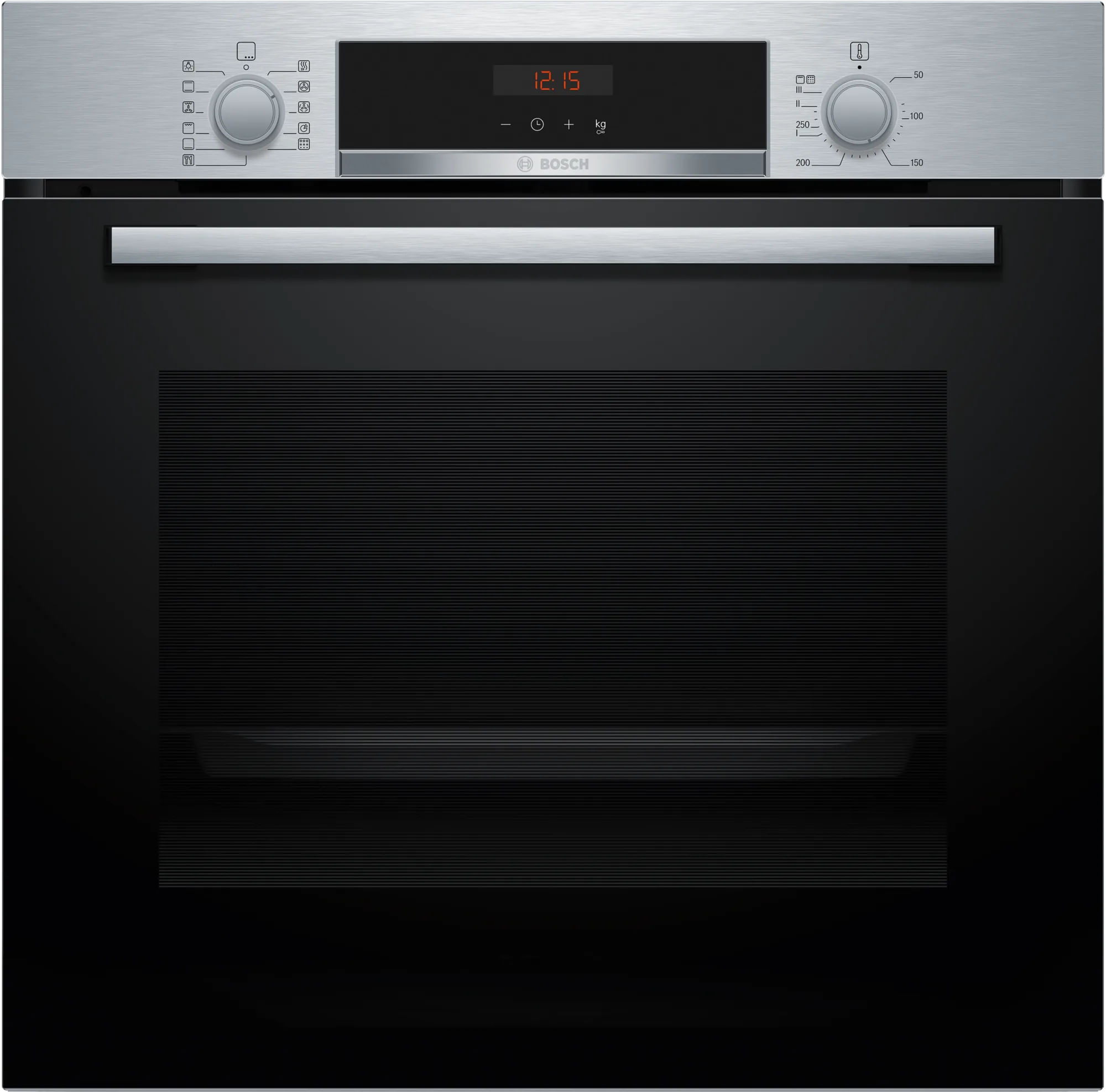 Bosch - Forno Multifunzione Pirolitico, Serie 4, 60 cm. larghezza, Assistente di pulizia, Acciaio, HBA574ES3