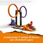 LEGO-City-Stuntz-60360-Sfida-Acrobatica--Anelli-Rotanti-Gare-per-1-o-2-Giocatori-con-Moto-Giocattolo-Giochi-per-Bambini