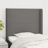 Testiera-ad-Orecchio-Grigio-Scuro-93x16x78-88-cm-in-Tessuto