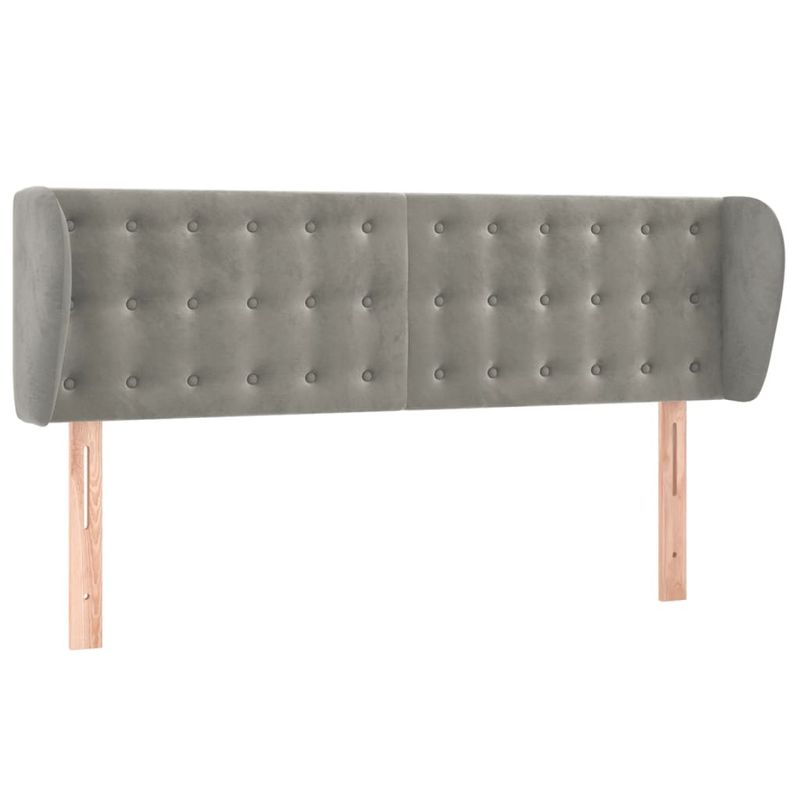Testiera-ad-Orecchio-Grigio-Chiaro-83x23x118-128-cm-in-Velluto
