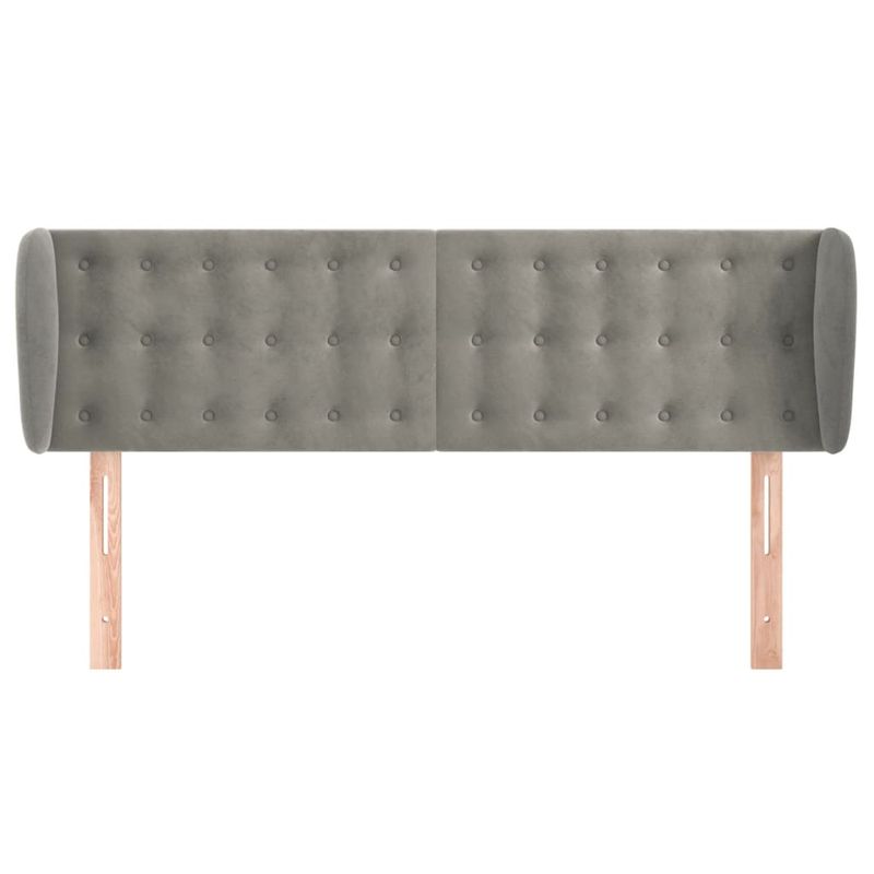 Testiera-ad-Orecchio-Grigio-Chiaro-83x23x118-128-cm-in-Velluto