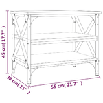 Tavolino-Grigio-Sonoma-55x38x45-cm-in-Legno-Multistrato