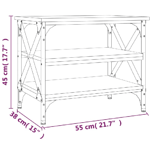 Tavolino-Grigio-Sonoma-55x38x45-cm-in-Legno-Multistrato