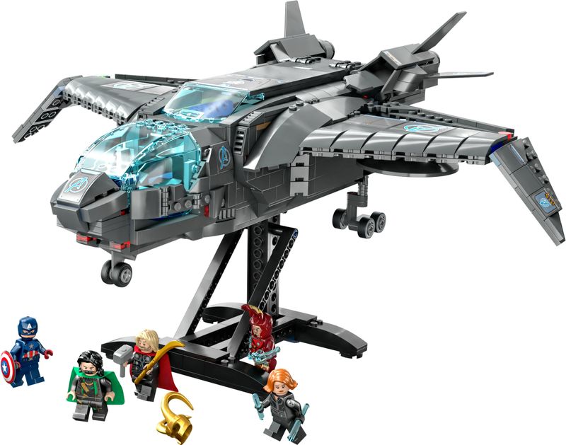 giochi-per-bambini-mattoncini-lego-costruzioni-lego-modellino-da-costruire-lego-marvel-supereroi-personaggi-marvel-avengers-lego-marvel-avengers-aereo-giocattolo-astronave-giocattolo-Thor-Iron-Man-Black-Widow-Loki-Captain-America