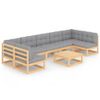 vidaXL-Set-Divani-da-Giardino-8-pz-con-Cuscini-Legno-Massello-di-Pino