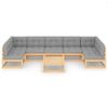 vidaXL-Set-Divani-da-Giardino-8-pz-con-Cuscini-Legno-Massello-di-Pino