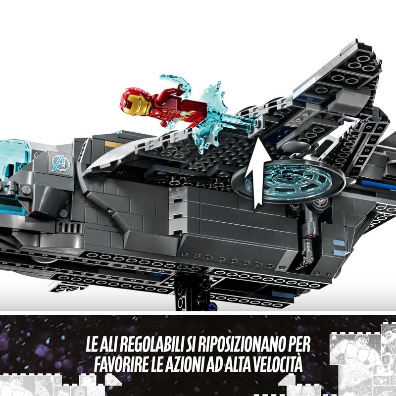 giochi-per-bambini-mattoncini-lego-costruzioni-lego-modellino-da-costruire-lego-marvel-supereroi-personaggi-marvel-avengers-lego-marvel-avengers-aereo-giocattolo-astronave-giocattolo-Thor-Iron-Man-Black-Widow-Loki-Captain-America