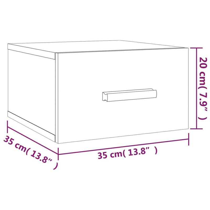 vidaXL-Comodini-a-Muro-2-pz-Rovere-Fumo-35x35x20-cm