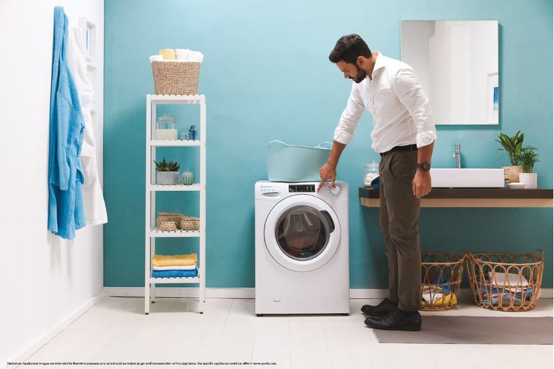 Candy-Smart-Pro-CSO-1295TW4-1-S-lavatrice-Caricamento-frontale-9-kg-1200-Giri-min-Bianco