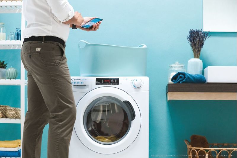 Candy-Smart-Pro-CSO-1295TW4-1-S-lavatrice-Caricamento-frontale-9-kg-1200-Giri-min-Bianco