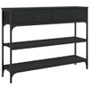 vidaXL-Tavolino-Consolle-Nero-100x25x75-cm-in-Legno-Multistrato