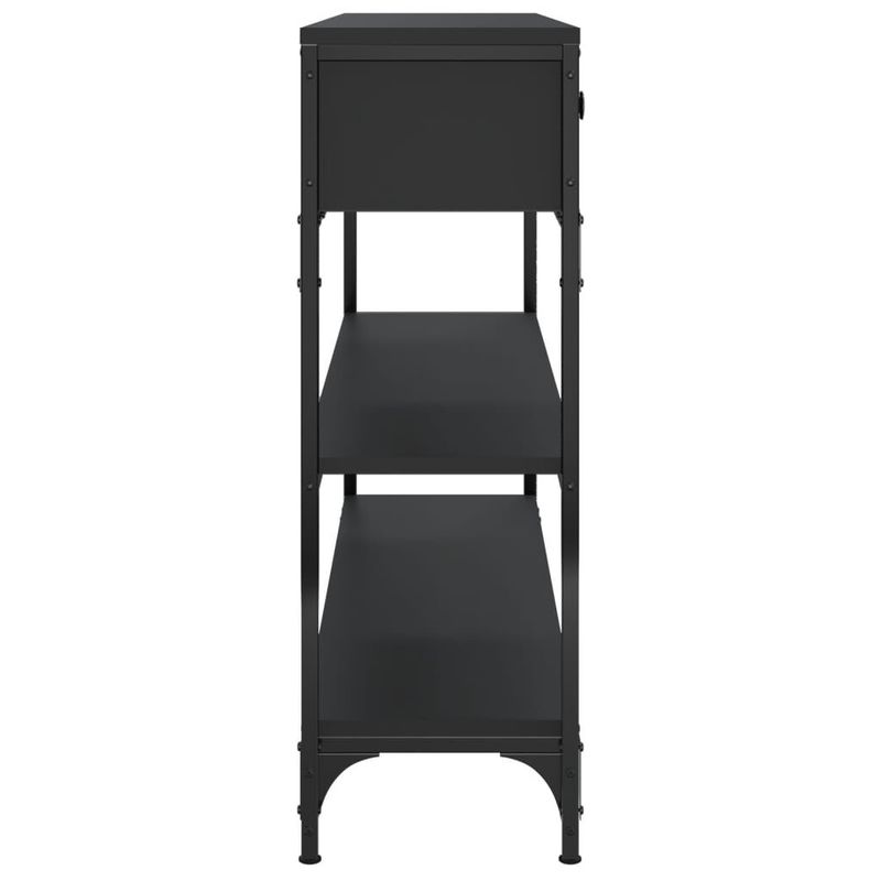 vidaXL-Tavolino-Consolle-Nero-100x25x75-cm-in-Legno-Multistrato