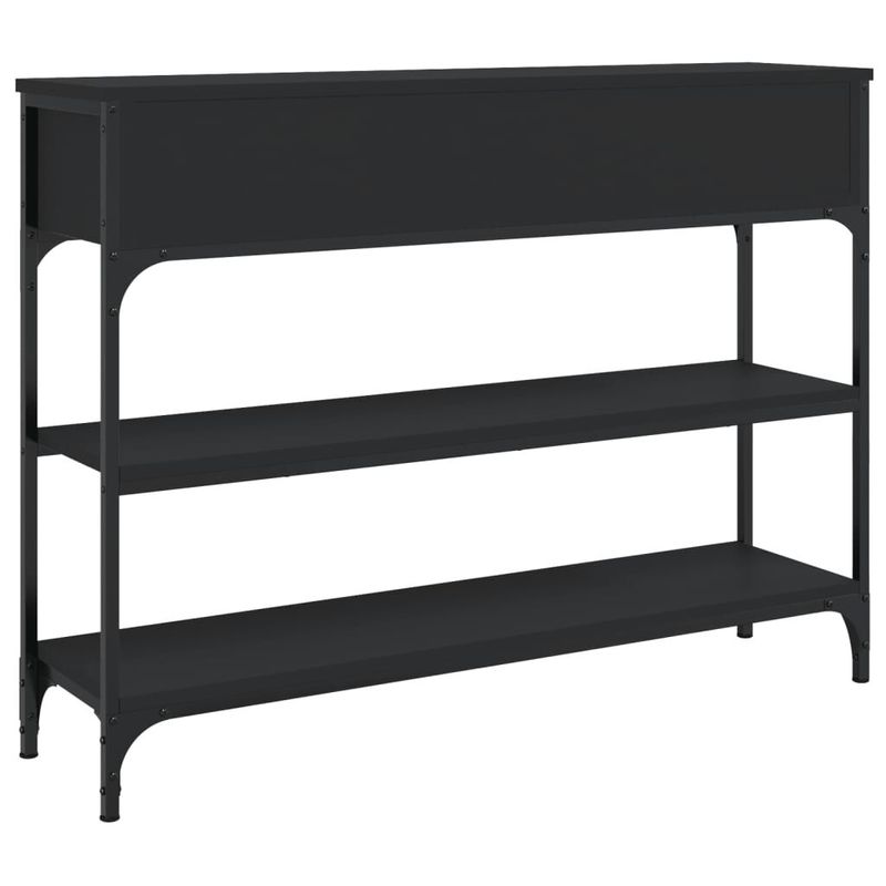 vidaXL-Tavolino-Consolle-Nero-100x25x75-cm-in-Legno-Multistrato