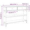vidaXL-Tavolino-Consolle-Nero-100x25x75-cm-in-Legno-Multistrato