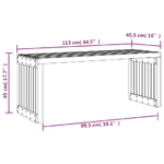 Panca-da-Giardino-Estensibile-2125x405x45-cm-Massello-Pino