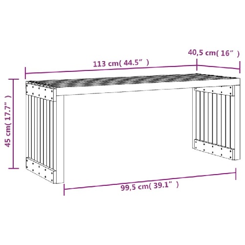 Panca-da-Giardino-Estensibile-2125x405x45-cm-Massello-Pino
