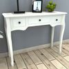 vidaXL-Tavolo-Consolle-da-Trucco-con-3-Cassetti-Bianco-