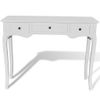 vidaXL-Tavolo-Consolle-da-Trucco-con-3-Cassetti-Bianco-
