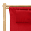 vidaXL-Sedia-a-Sdraio-in-Bambu-e-Tela-Rosso