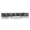 vidaXL-Set-Salotto-da-Giardino-8-pz-con-Cuscini-in-Acciaio-Bianco