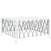 vidaXL-Set-Salotto-da-Giardino-8-pz-con-Cuscini-in-Acciaio-Bianco