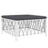 vidaXL-Set-Salotto-da-Giardino-4-pz-con-Cuscini-in-Acciaio-Bianco