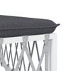 vidaXL-Set-Salotto-da-Giardino-4-pz-con-Cuscini-in-Acciaio-Bianco