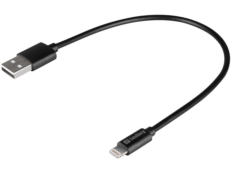 Sandberg-USB>Lightning-MFI-0.2m-Black