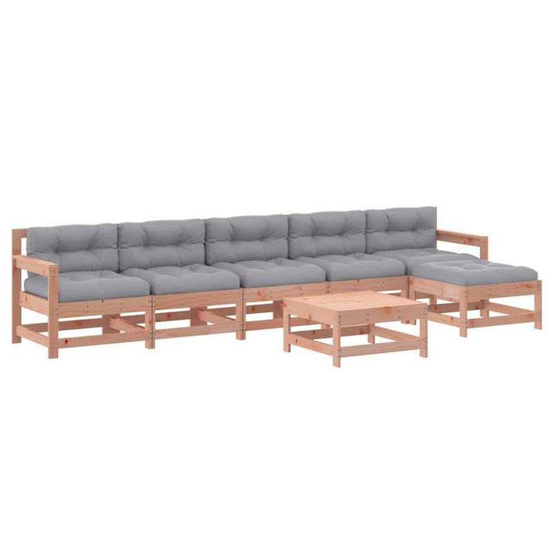 vidaXL-Set-Divani-Giardino-7-pz-con-Cuscini-Legno-Massello-di-Douglas