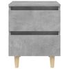 vidaXL-Comodino-Gambe-in-Massello-di-Pino-Grigio-Cemento-40x35x50-cm