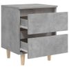vidaXL-Comodino-Gambe-in-Massello-di-Pino-Grigio-Cemento-40x35x50-cm