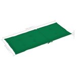 vidaXL-Sedie-da-Giardino-4-pz-con-Cuscini-Verdi-Massello-di-Teak