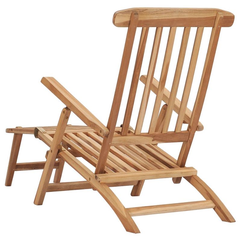 vidaXL-Sdraio-da-Giardino-con-Poggiapiedi-e-Tavolino-in-Teak-Massello