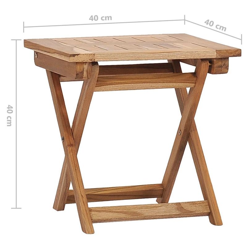 vidaXL-Sdraio-da-Giardino-con-Poggiapiedi-e-Tavolino-in-Teak-Massello