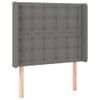 vidaXL-Testiera-a-LED-Grigio-Scuro-203x16x78-88-cm-in-Tessuto