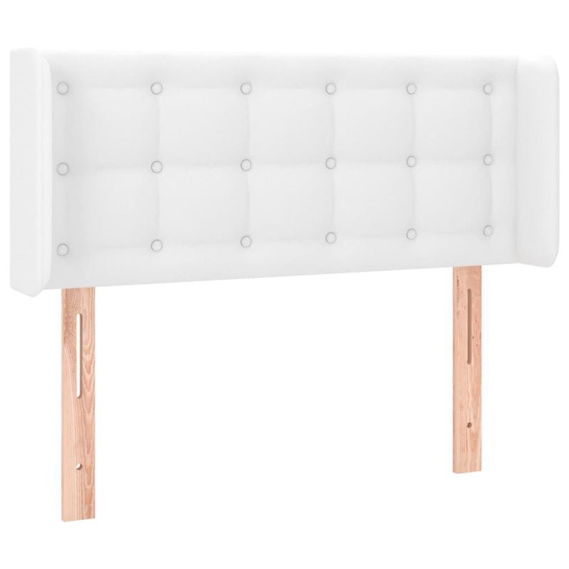 vidaXL-Testiera-ad-Orecchio-Bianca-103x16x78-88-cm-in-Similpelle
