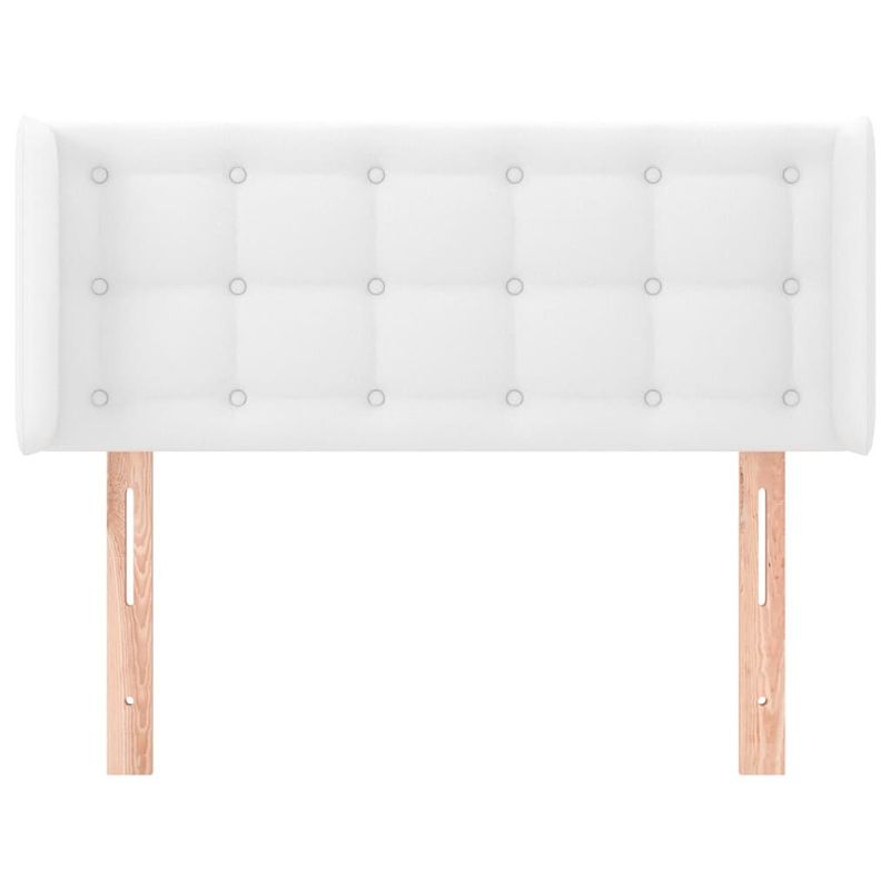 vidaXL-Testiera-ad-Orecchio-Bianca-103x16x78-88-cm-in-Similpelle