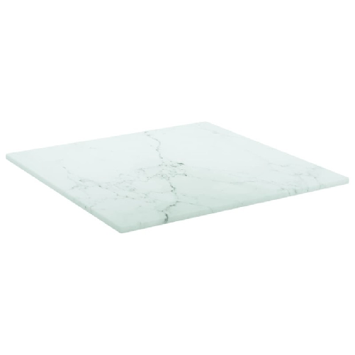 vidaXL-Piano-Tavolo-Bianco-30x30-cm-6mm-Vetro-Temperato-Aspetto-Marmo