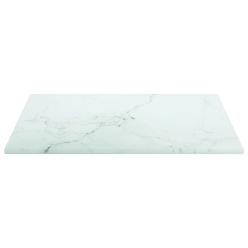 vidaXL-Piano-Tavolo-Bianco-30x30-cm-6mm-Vetro-Temperato-Aspetto-Marmo