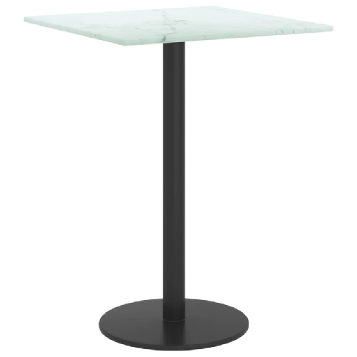 vidaXL-Piano-Tavolo-Bianco-30x30-cm-6mm-Vetro-Temperato-Aspetto-Marmo