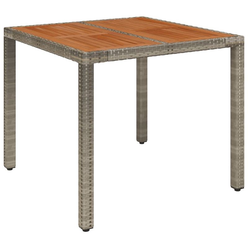 Set-da-Pranzo-da-Giardino-3-pz-con-Cuscini-in-Polyrattan-Grigio
