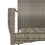 Set-da-Pranzo-da-Giardino-3-pz-con-Cuscini-in-Polyrattan-Grigio