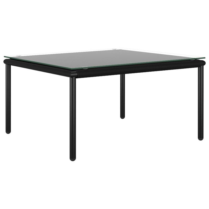 Set-Divani-da-Giardino-5-pz-con-Cuscini-Neri-in-PVC