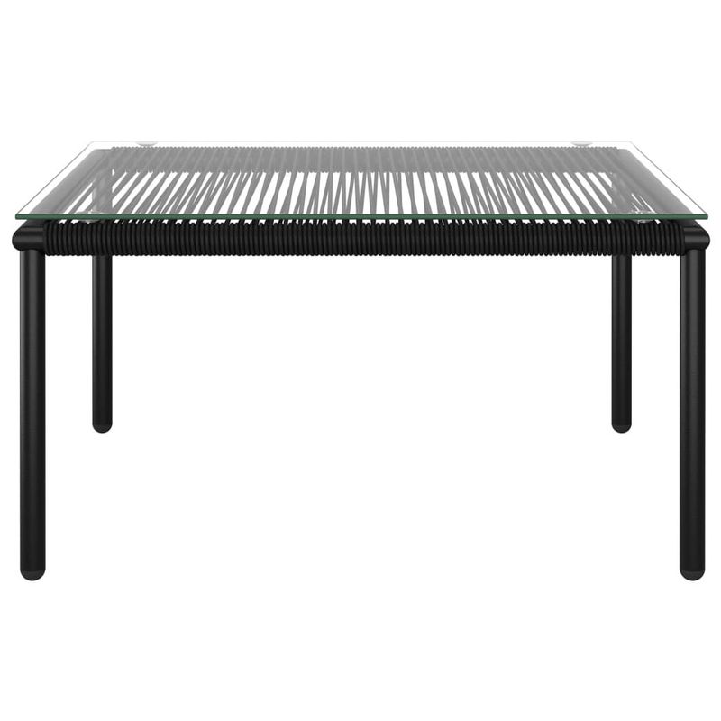 Set-Divani-da-Giardino-5-pz-con-Cuscini-Neri-in-PVC