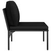 Set-Divani-da-Giardino-5-pz-con-Cuscini-Neri-in-PVC